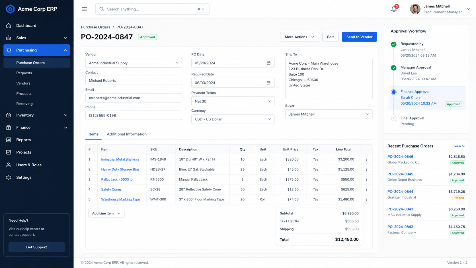 Laravel Enterprise ERP